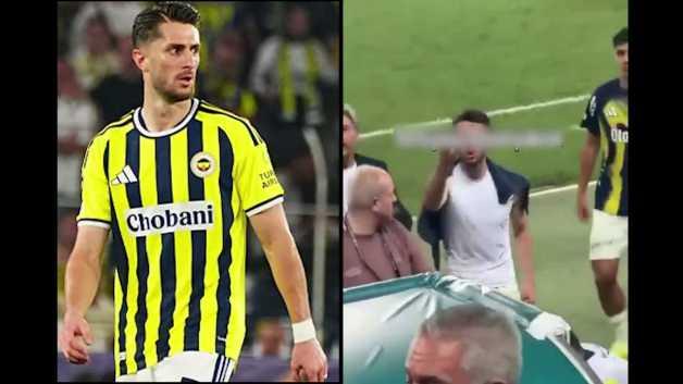 Fenerbahçeli futbolcu İsmail Yüksek maç sonunda taraftarla tartıştı
