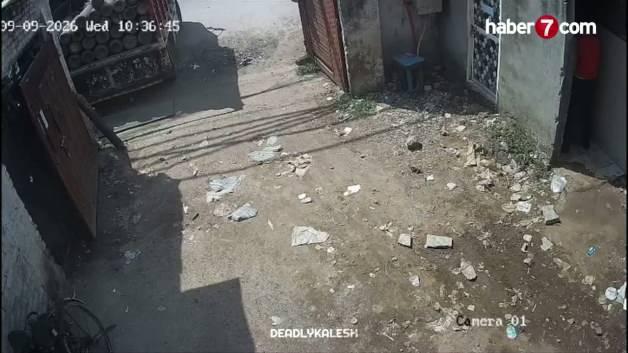 Hindistan'da dehşet anları: Kamyondan düşen oksijen tüpü bomba gibi patladı