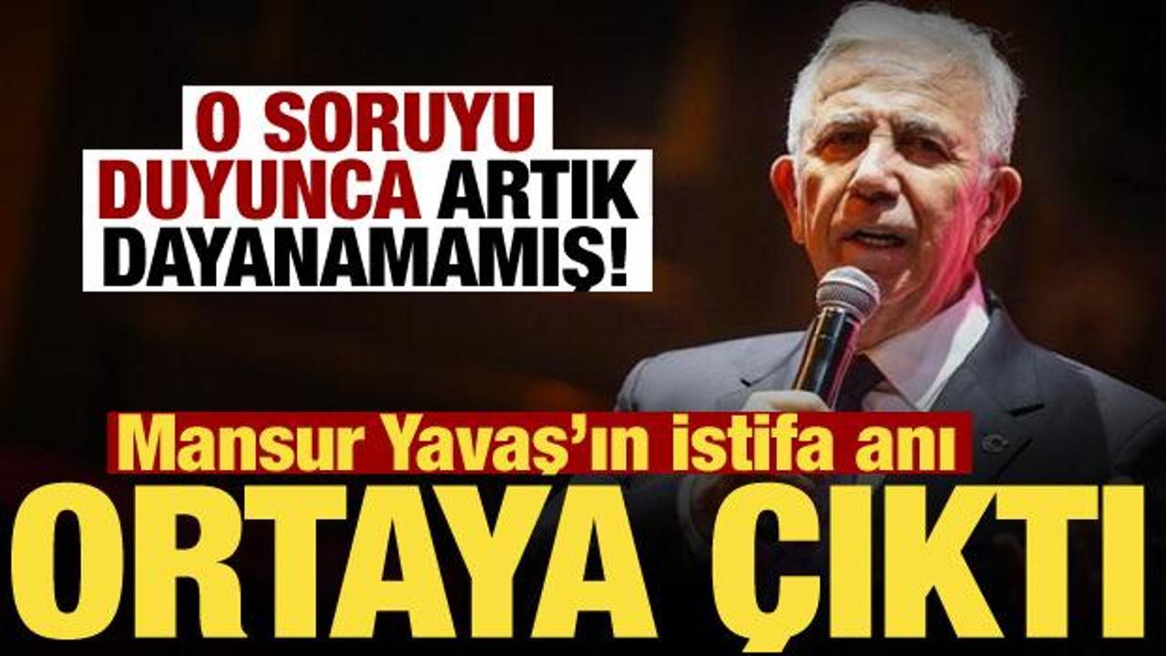 Mansur Yavaş’ın istifa ettiği an ortaya çıktı! Soruyu duyunca karar vermiş