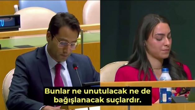 Türk temsilcinin sözleri sonrası İsrailli'nin verdiği tepki dikkat çekti!