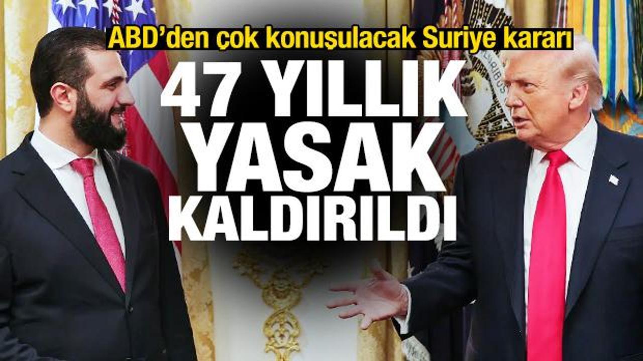 ABD'den Suriye kararı: 47 yıllık silah satışı yasağı kaldırıldı