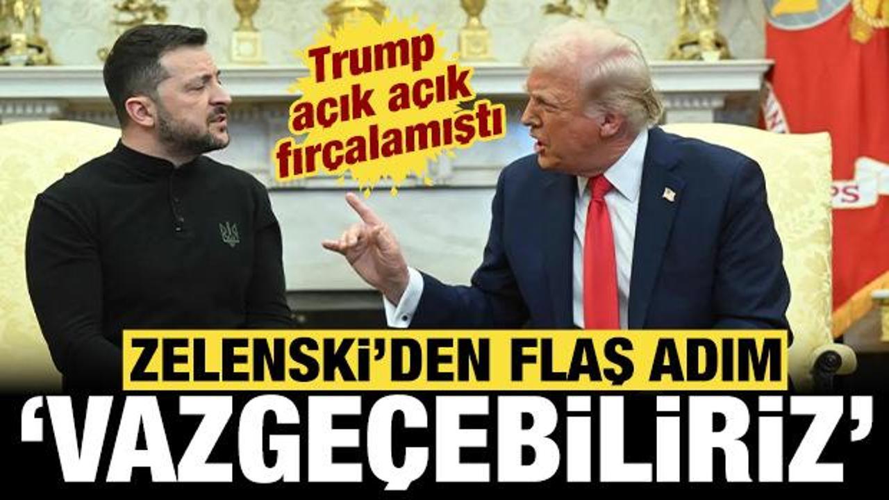Trump fırçalamıştı! Zelenski'den flaş adım: Vazgeçebiliriz...
