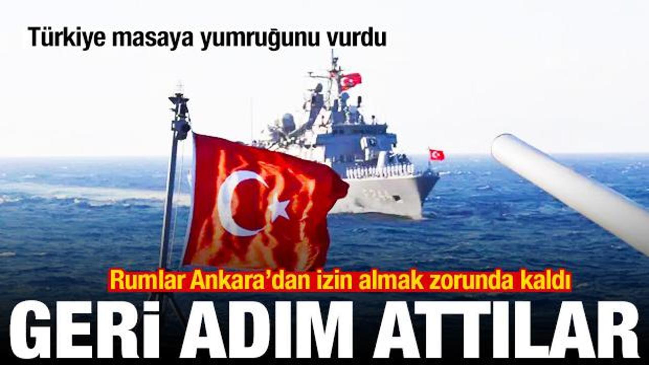 Güney Kıbrıs geri adım attı! Türkiye'den izin almak zorunda kaldılar