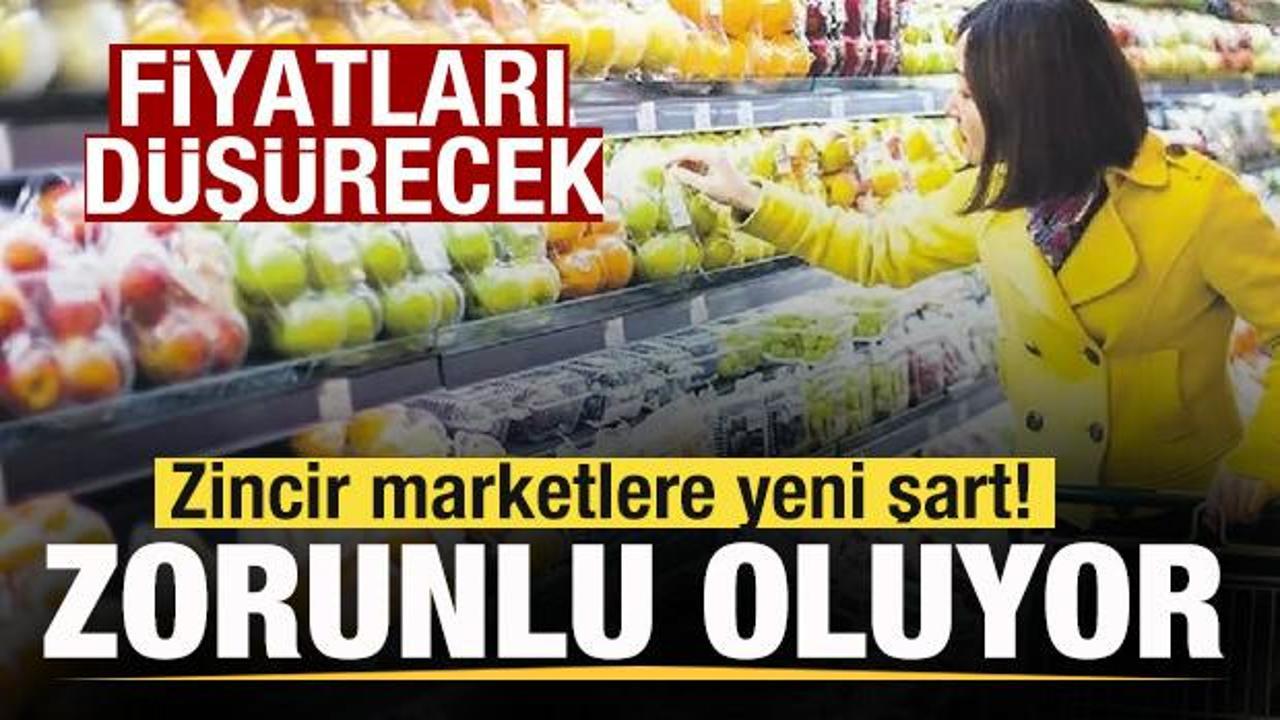 Zincir marketlere yeni şart! Zorunlu oluyor! Fiyatları düşürecek